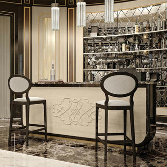 Eclectic Contemporary Roundy Bar Stool